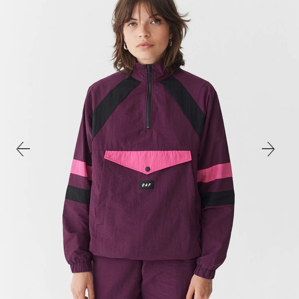Lazy Oaf On Track Half Zip Windbreaker